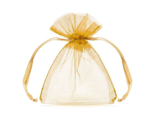 Picture of ORGANZA POUCHES GOLD 10CM